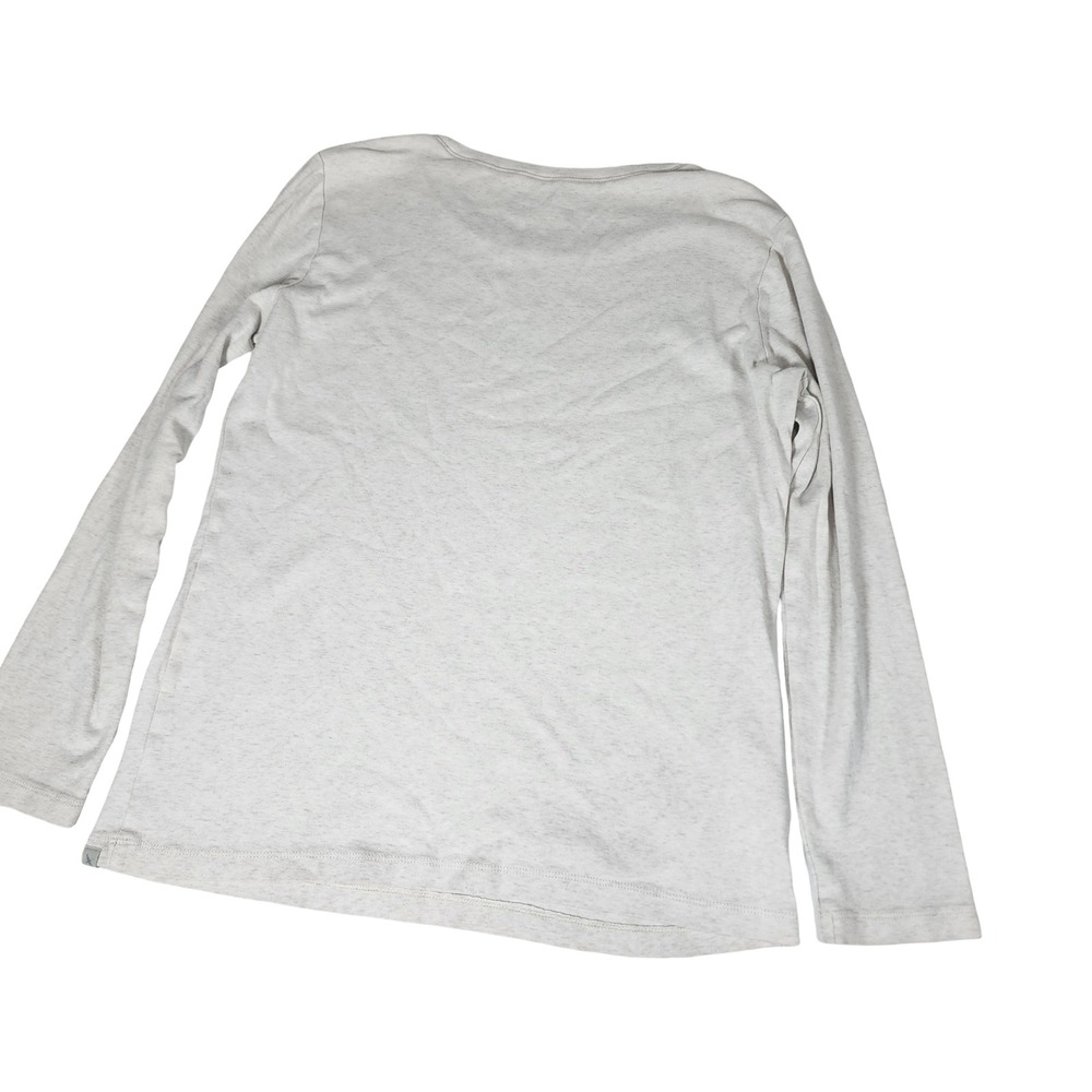 Eddie Bauer Womens Light Gray Heather Long Sleeve Crewneck T-Shirt Petite Large